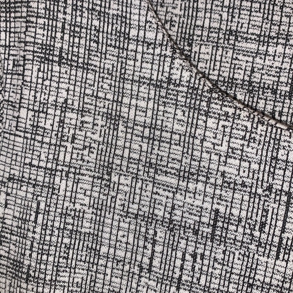 Nicole Miller Tweed-like /Woven black/white/gray geometric sheath dress S small - Picture 4 of 4